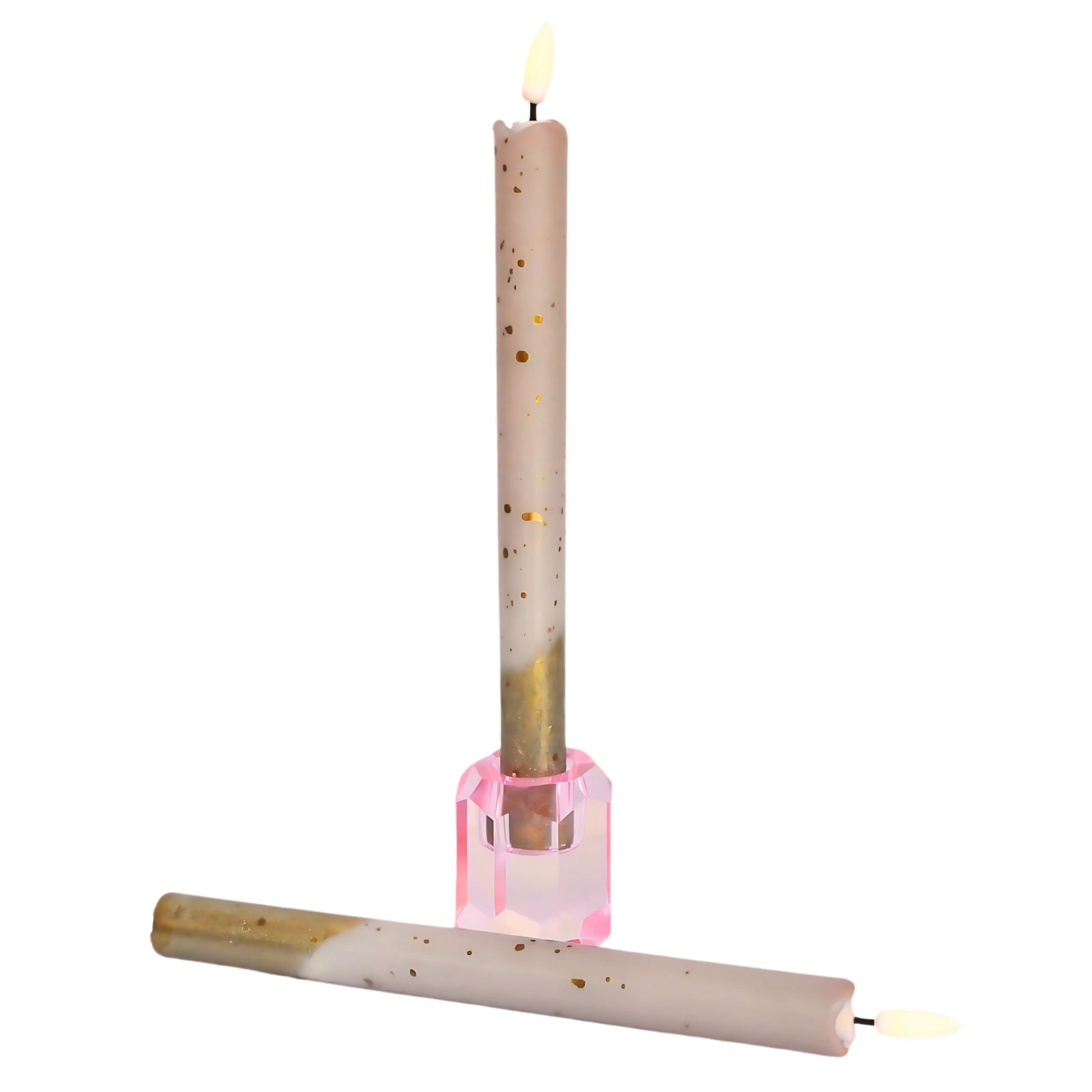 Pillar Gold Dots Beige (set van 2)