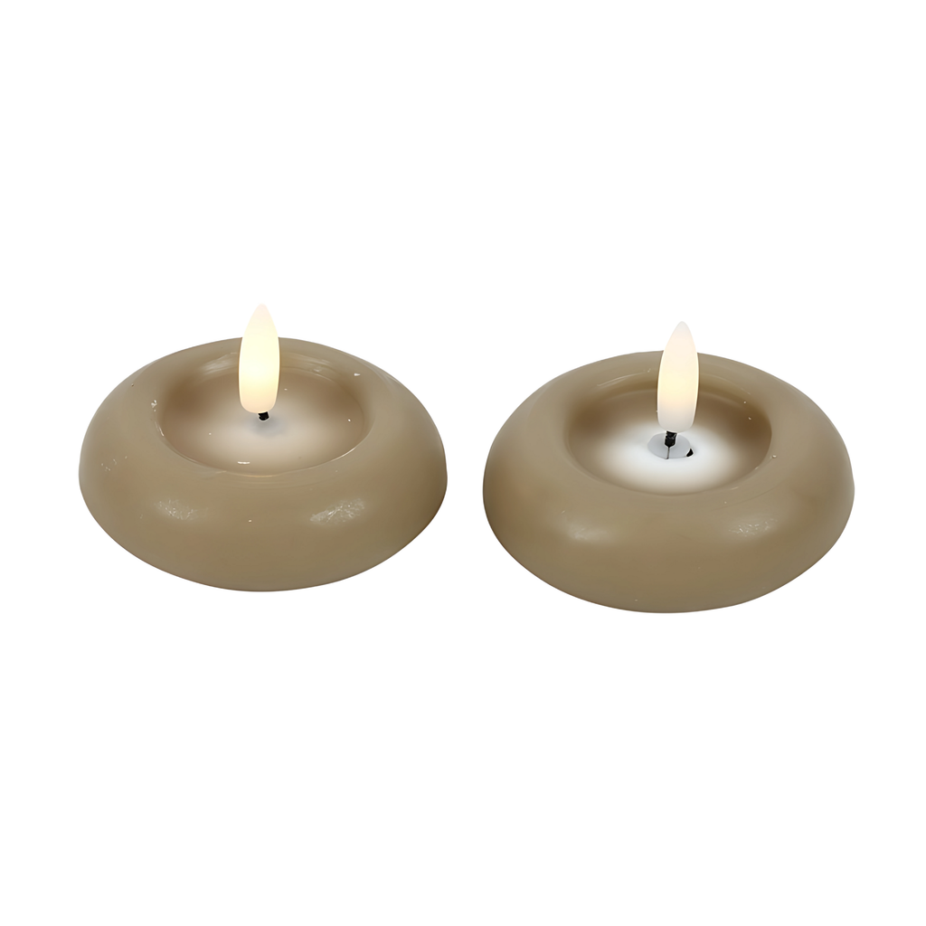 Drijfkaarsen 2 stuks - Beige
