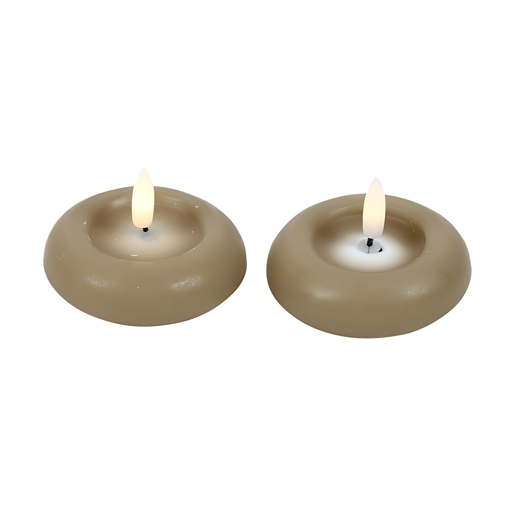 Drijfkaarsen 2 stuks - Beige