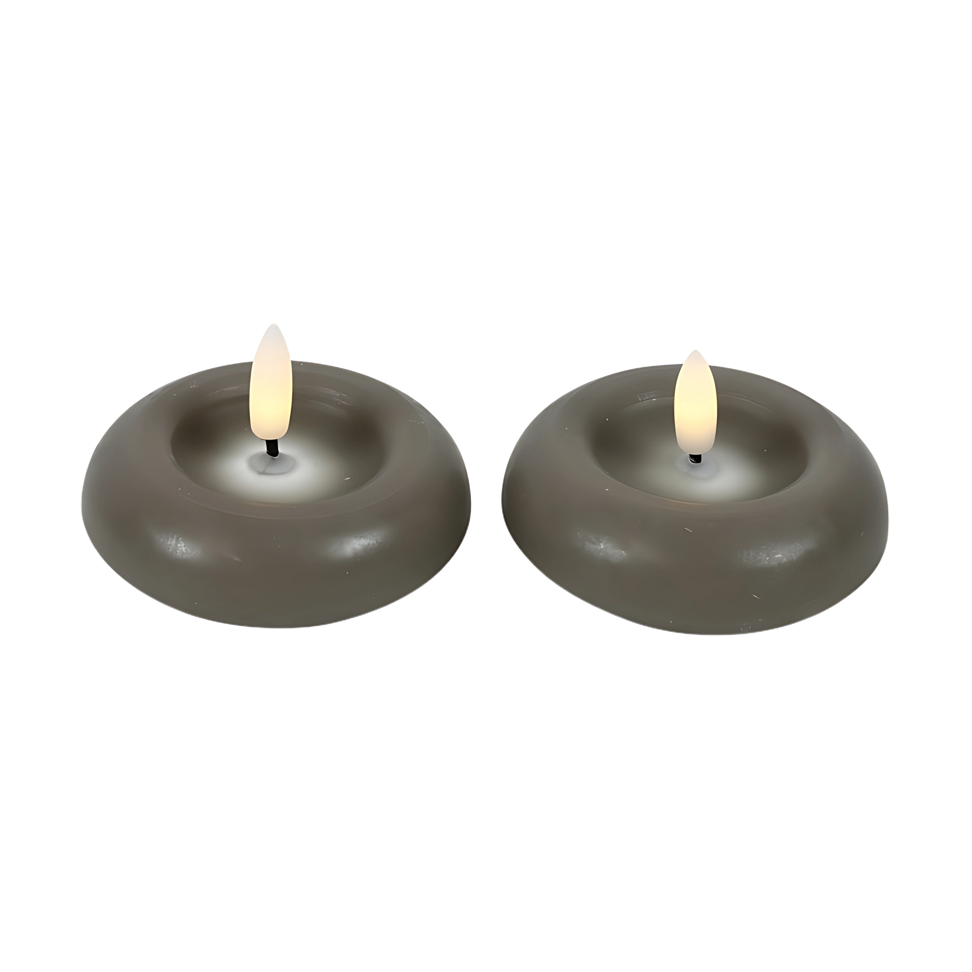Drijfkaarsen 2 stuks - Grijs