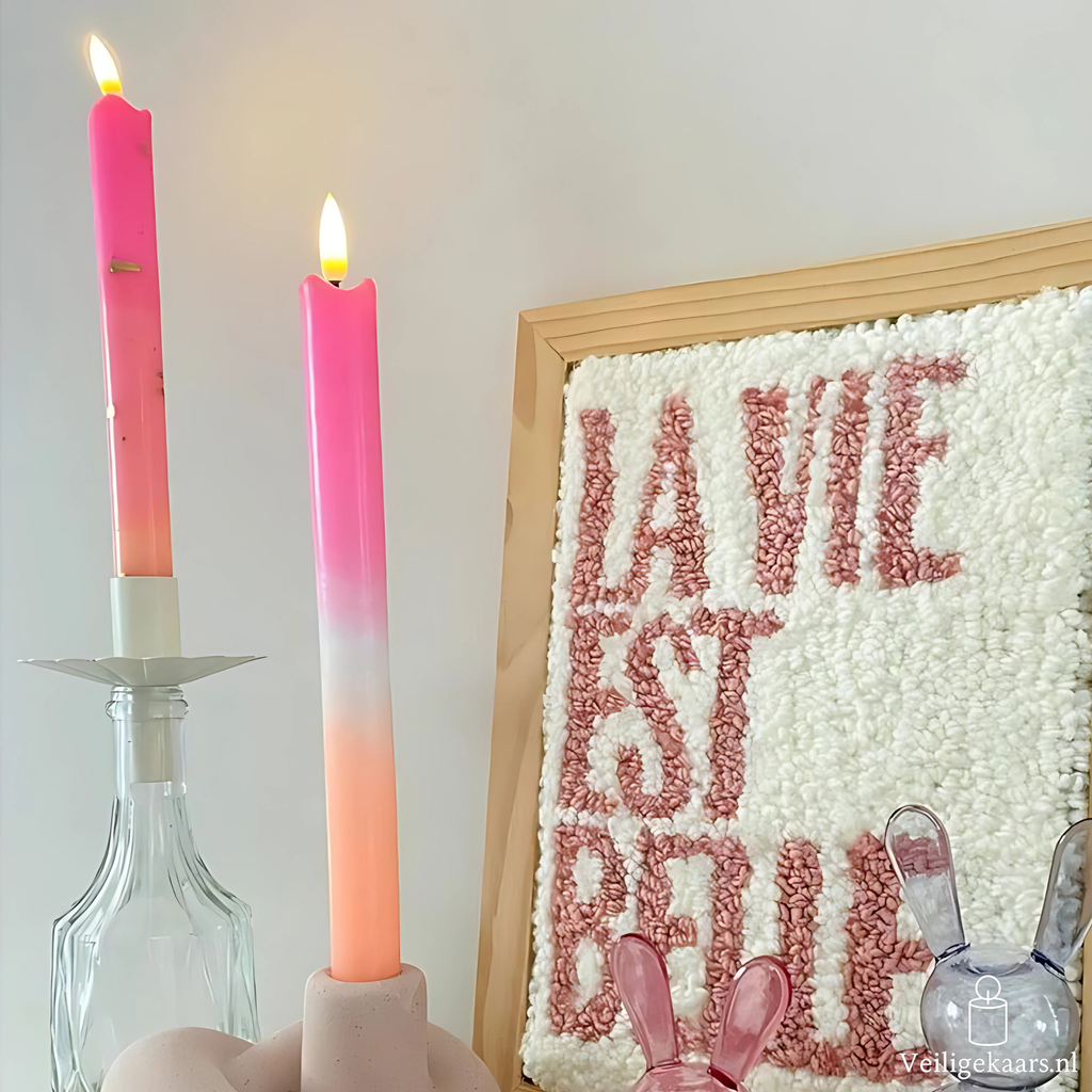 Pillar Pink Orange (set van 2)