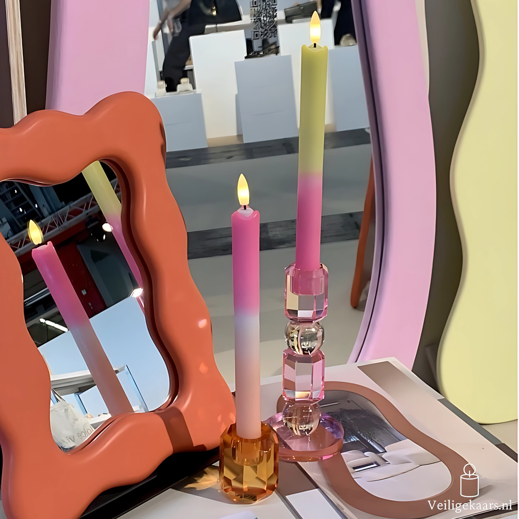 Pillar Pink Orange (set van 2)