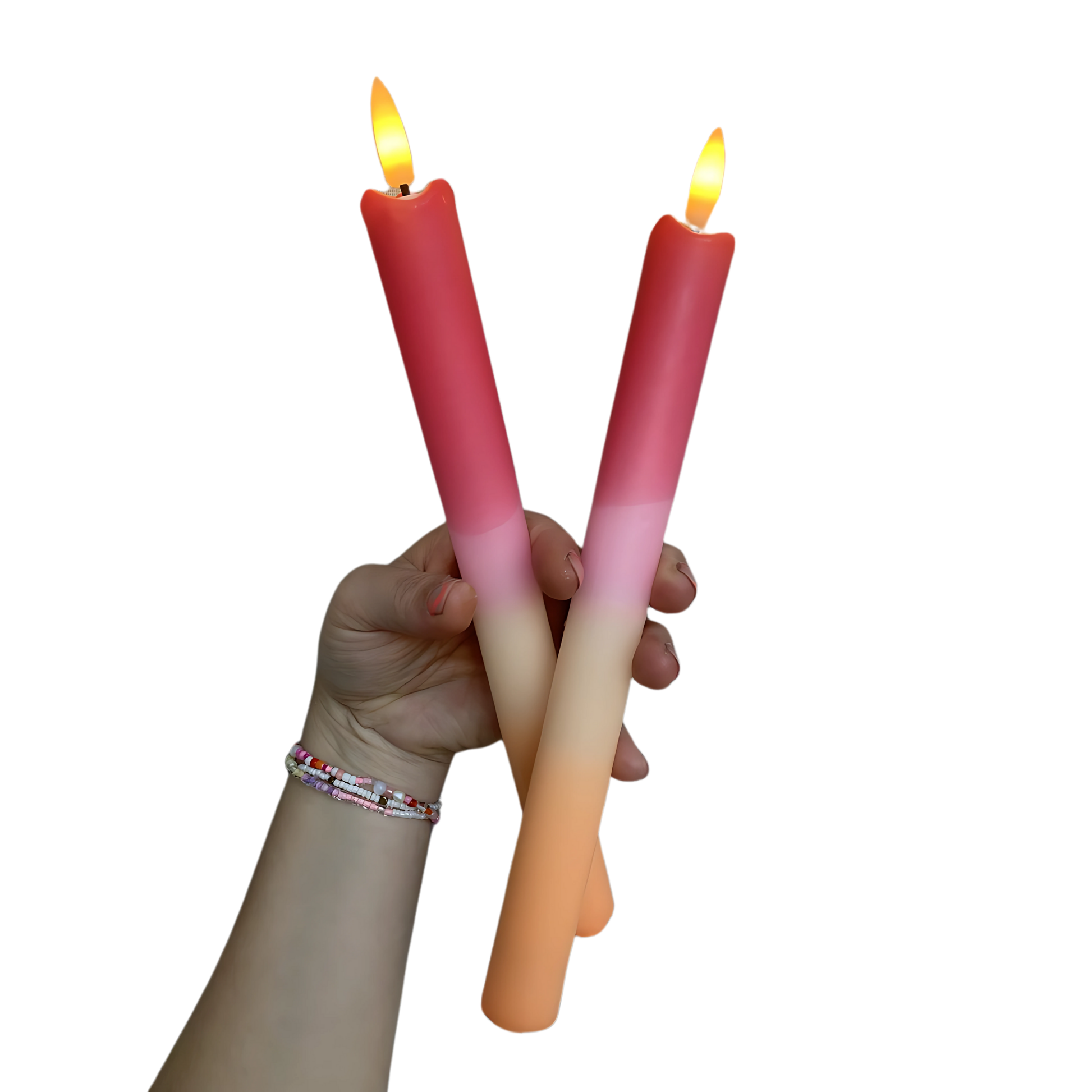 Pillar Red Orange (set van 2)