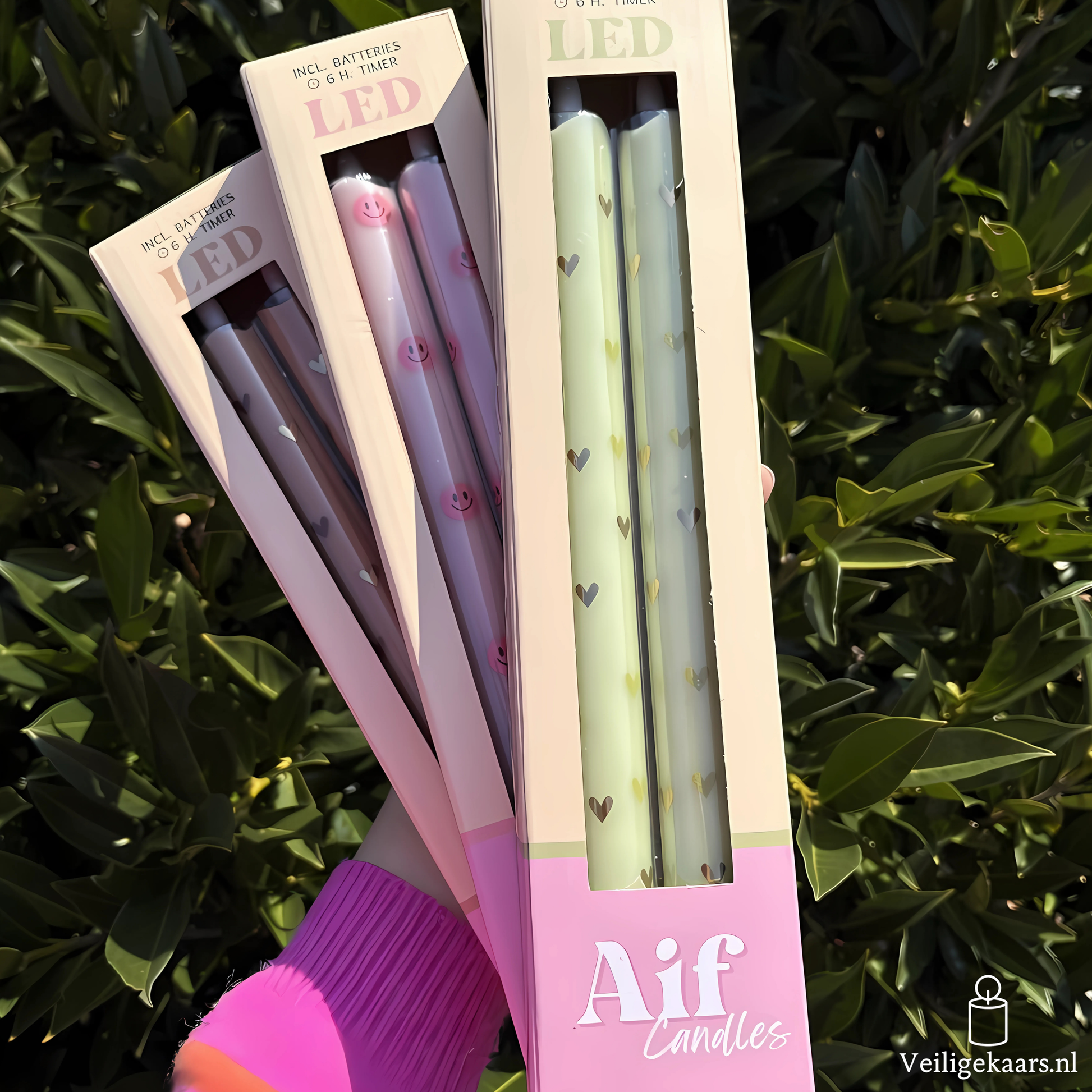 Pillar Smiley Pink (set van 2)