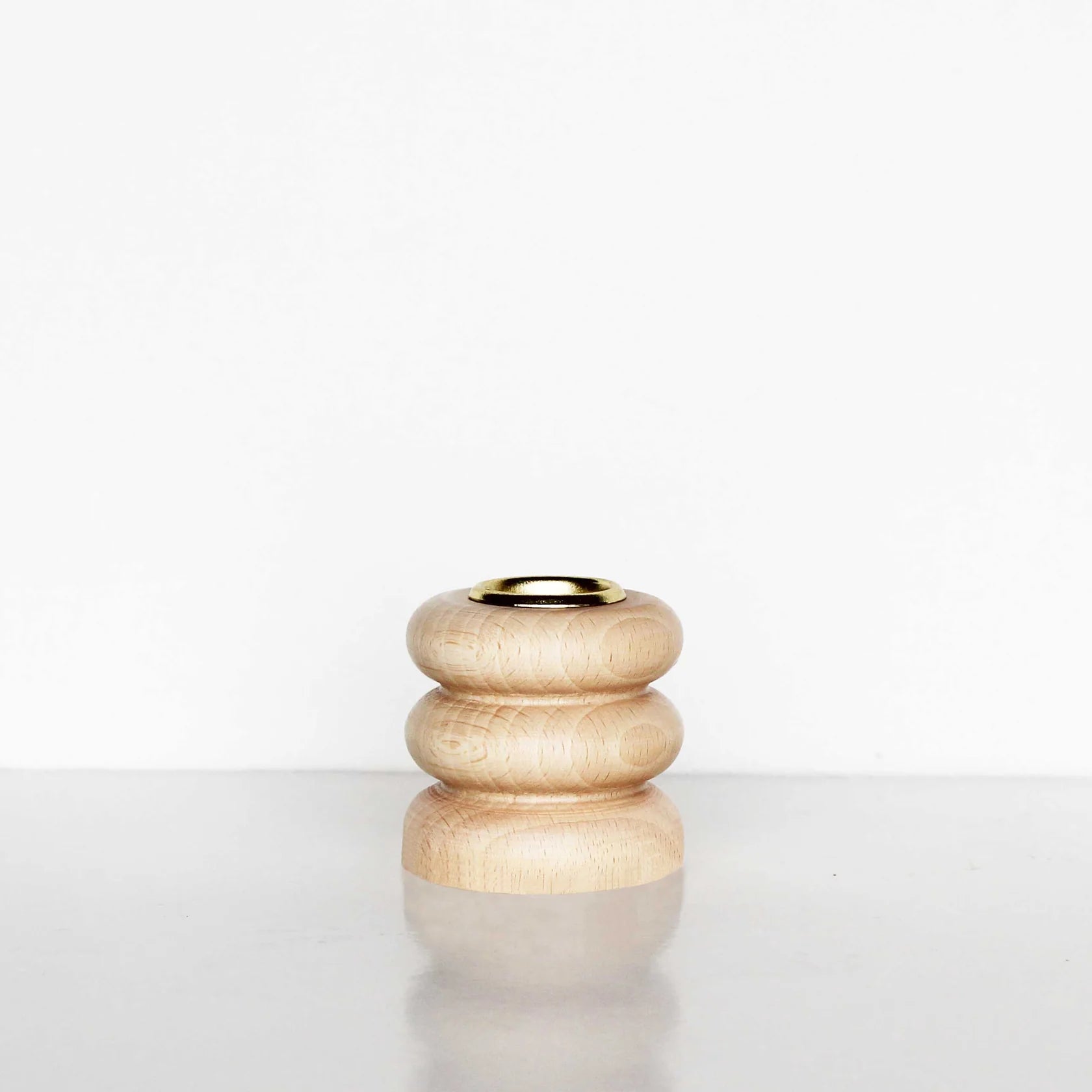 Totem Houten Kandelaar Kort No. 1