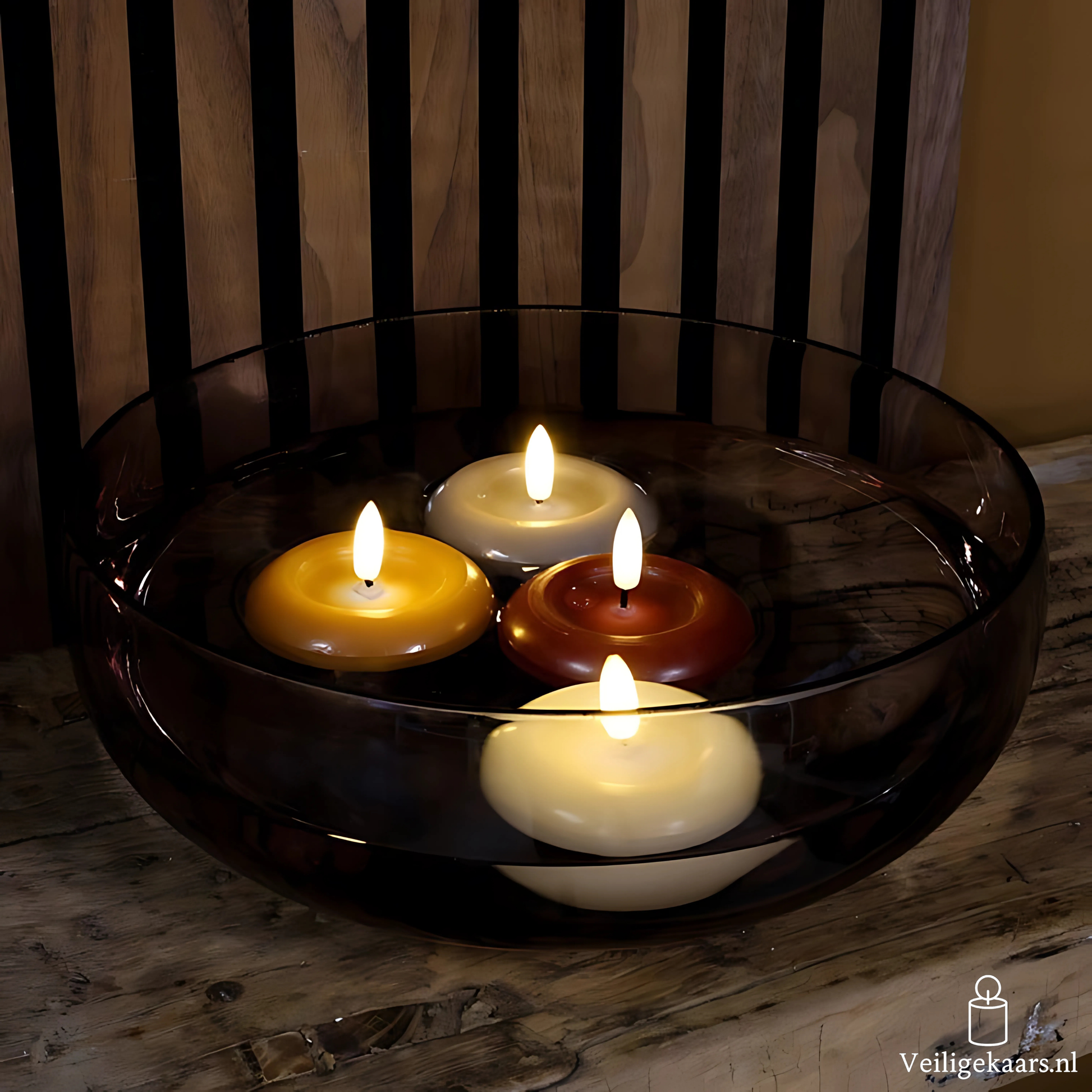 Drijfkaarsen 2 stuks - Creme