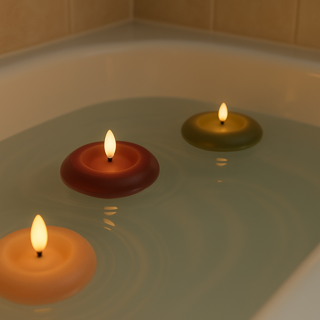 Drijfkaarsen 2 stuks - Zwart