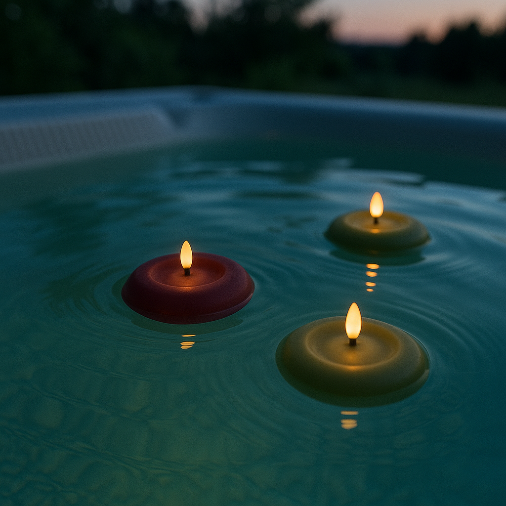 Drijfkaarsen 2 stuks - Zwart