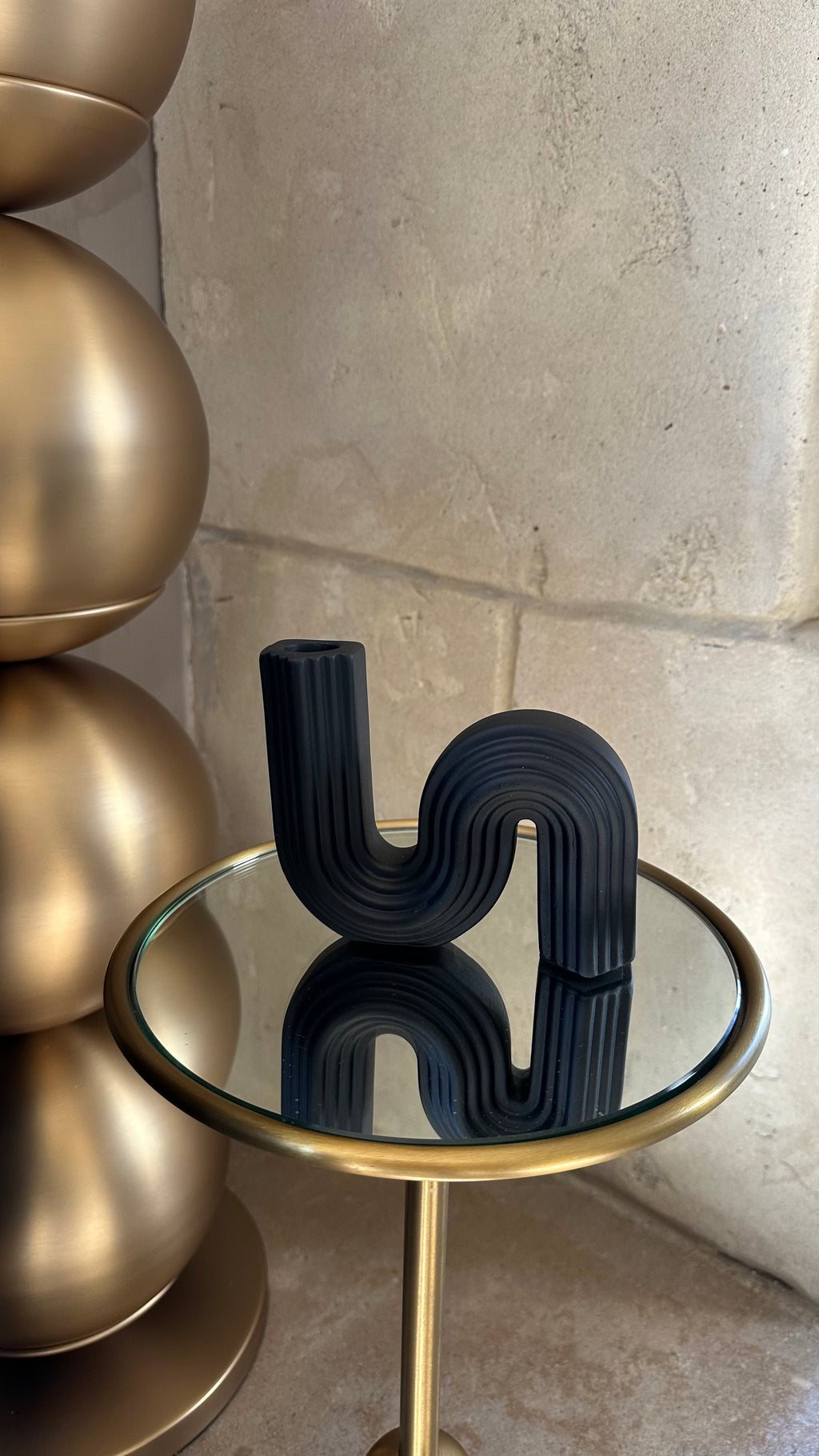 Kandelaar Swirl Zwart