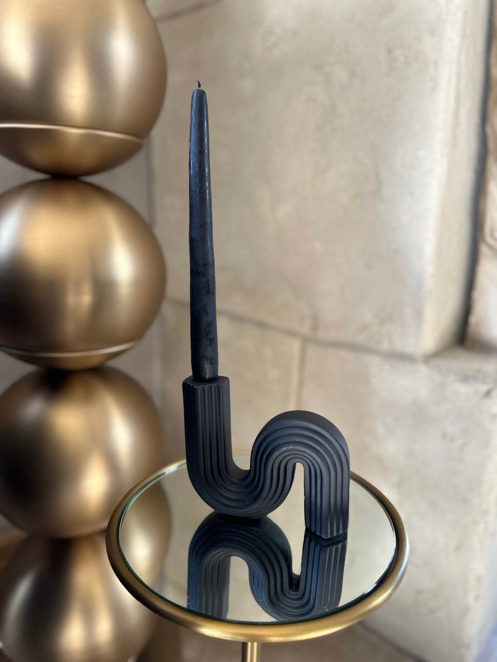 Kandelaar Swirl Zwart