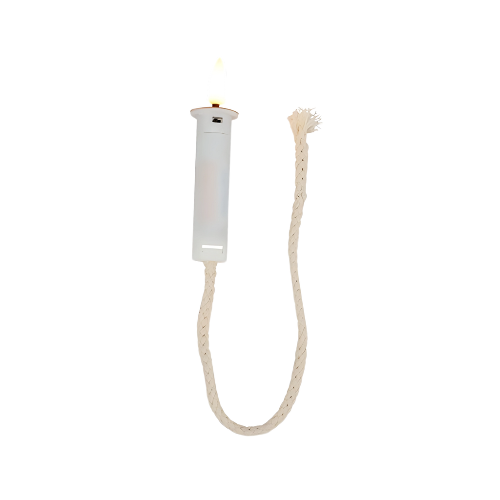 Kurk Kaars Met Touw Wit