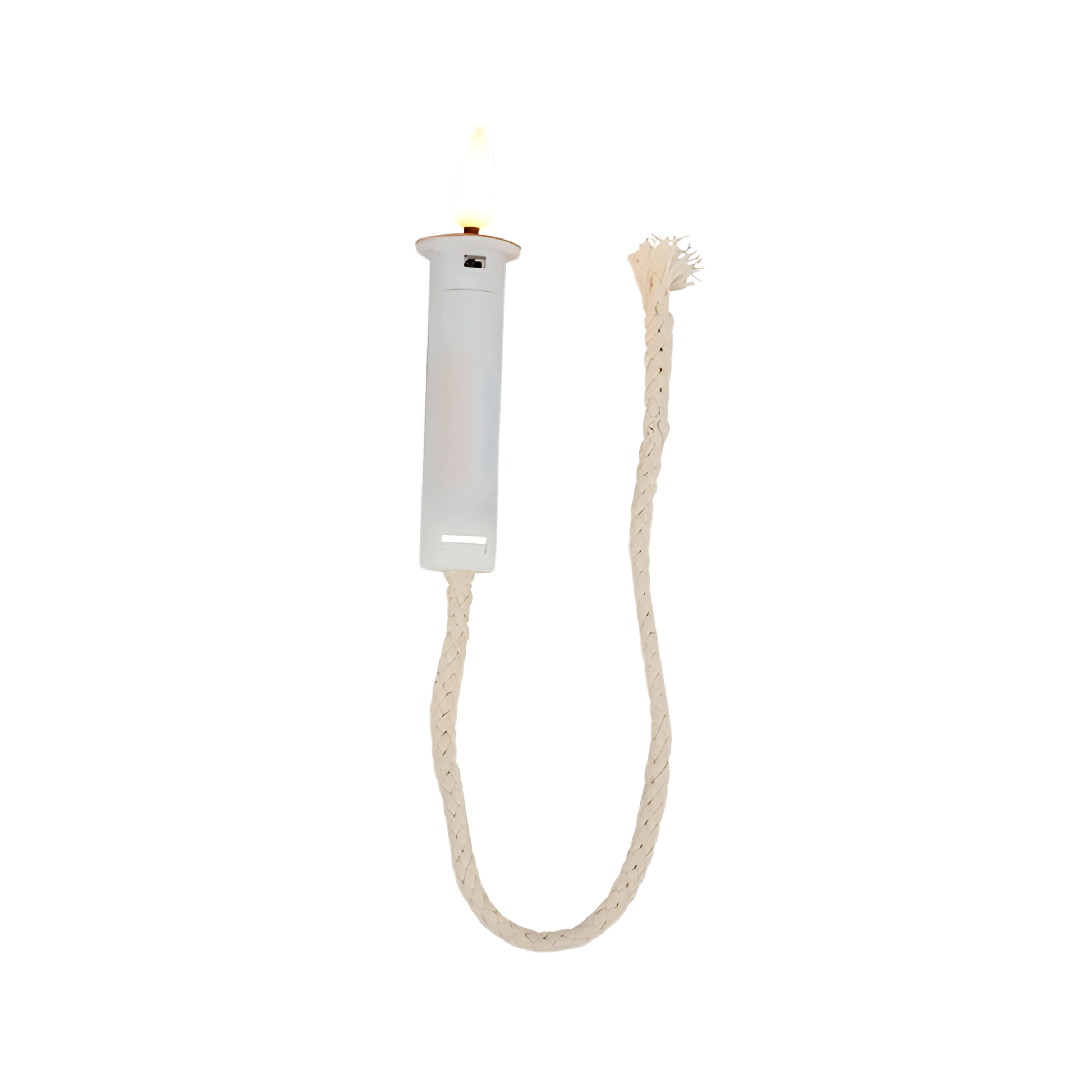 Kurk Kaars Met Touw Wit